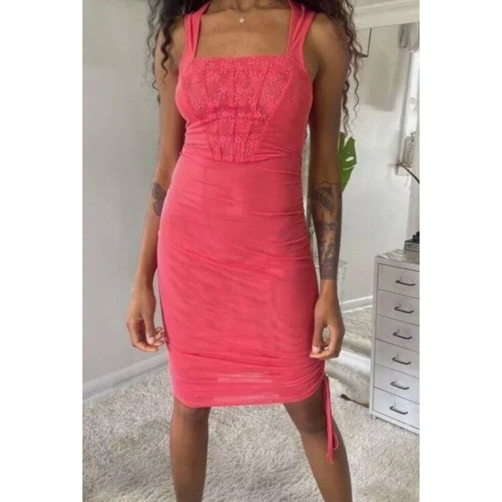 Free People Intimately Corset-is Convertible Mesh Bodycon NWOT